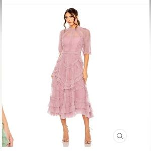 Mac Duggal High Neck Puff Sleeve Dress - SOLD OUT EVERYWHERE!